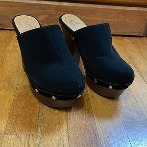 Report Black Slip on Heels